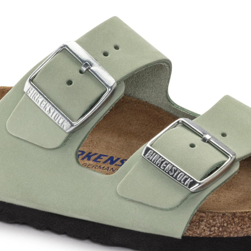 Birkenstock Arizona Soft Footbed Nubuck Leather Matcha