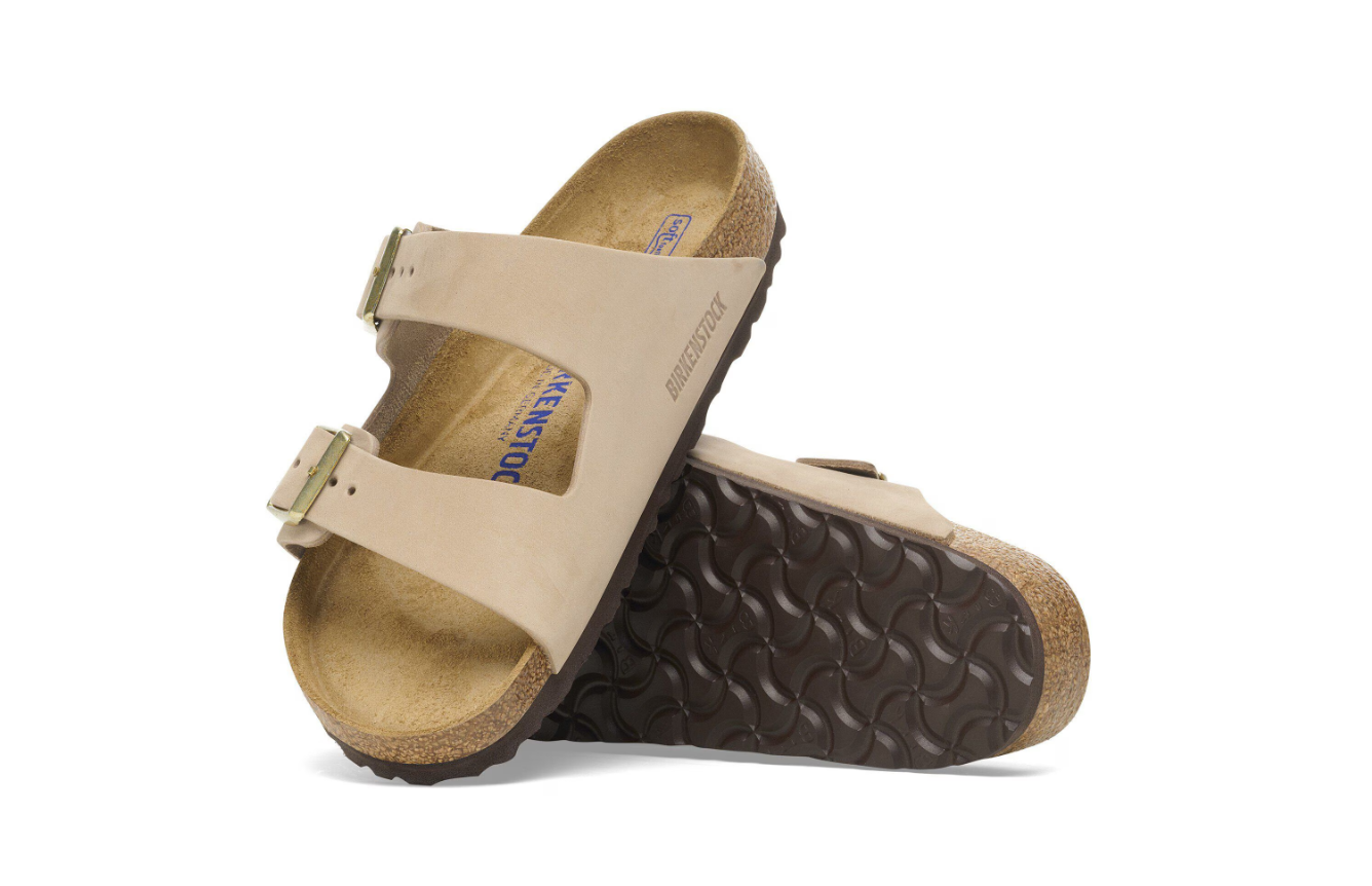 Birkenstock Arizona Soft Footbed Nubuck Leather Sandcastle