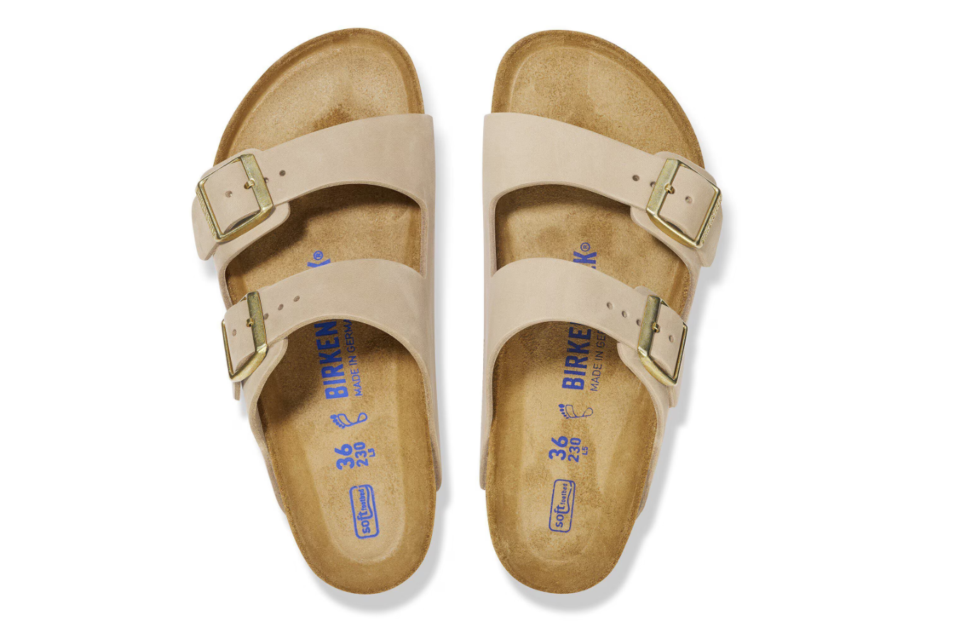 Birkenstock Arizona Soft Footbed Nubuck Leather Sandcastle