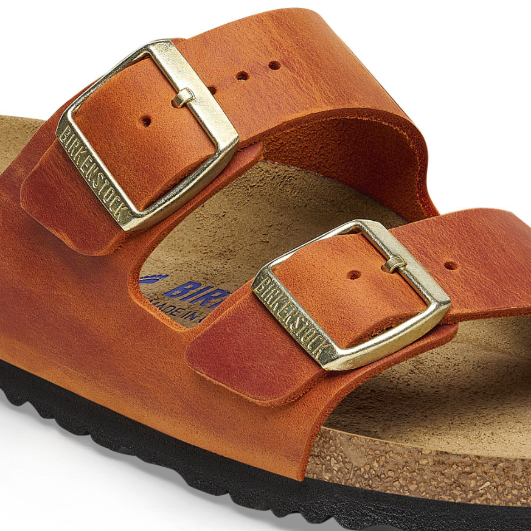Birkenstock Arizona Soft Footbed Oiled Leather Burnt Orange