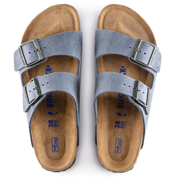 Birkenstock Arizona Soft Footbed Oiled Leather Dusty Blue