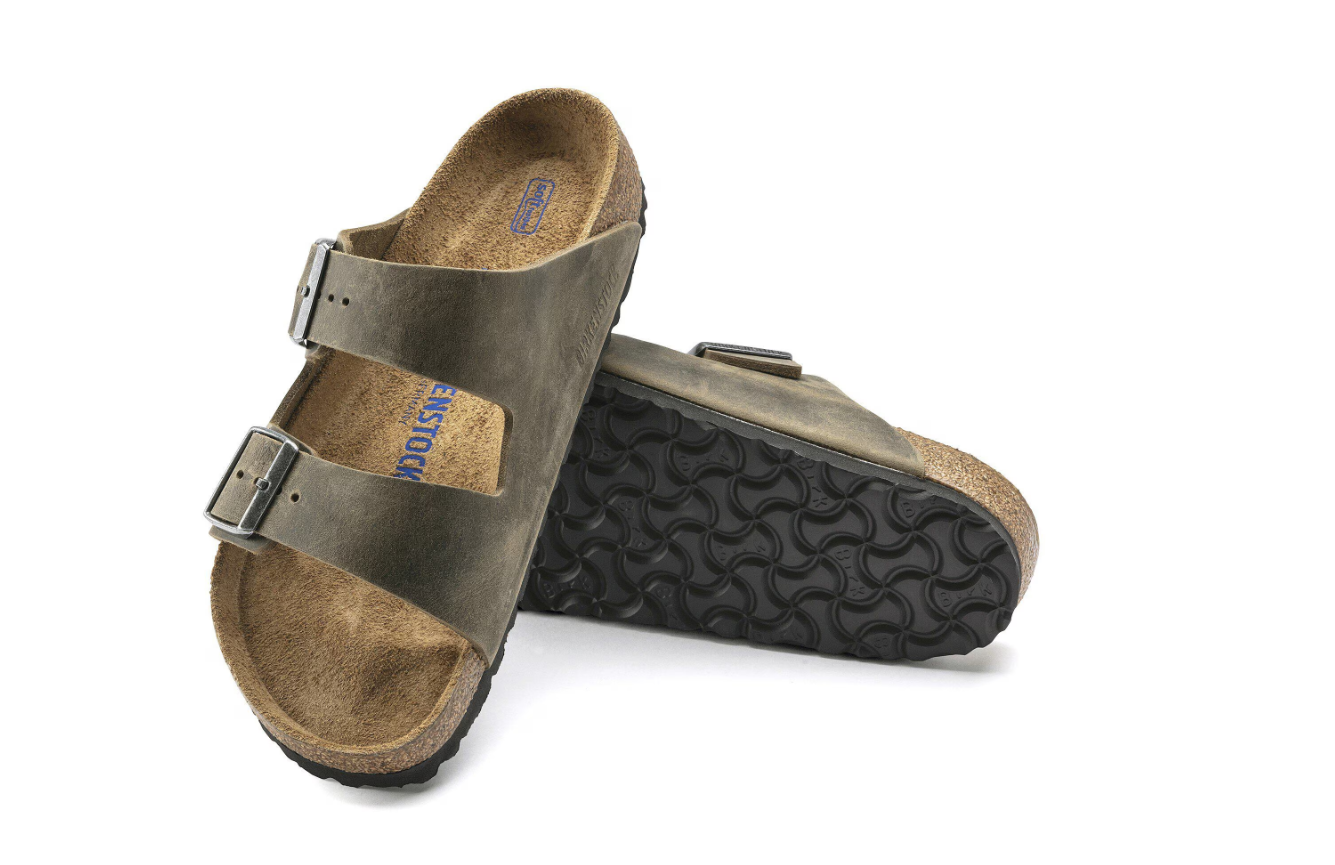 Birkenstock Arizona Soft Footbed Oiled Leather Faded Khaki