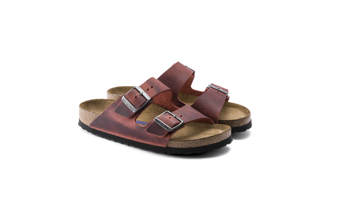 Birkenstock Arizona Soft Footbed Oiled Leather Earth Red