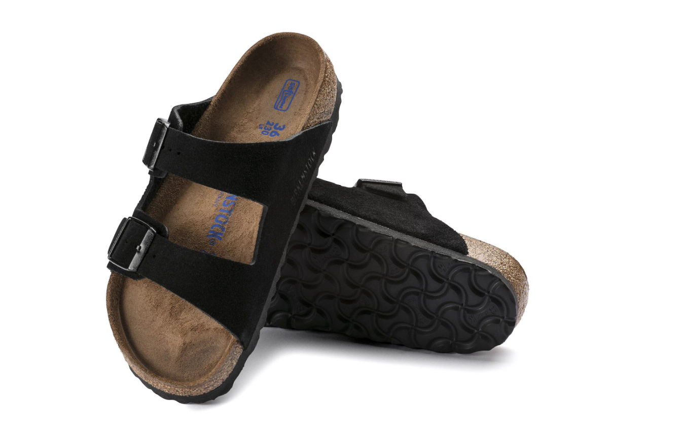 Birkenstock Arizona Soft Footbed Suede Leather Black