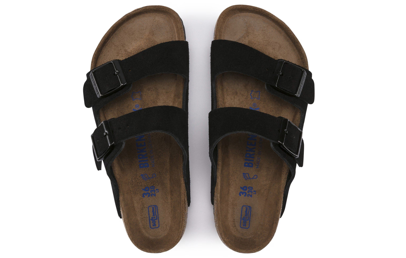 Birkenstock Arizona Soft Footbed Suede Leather Black