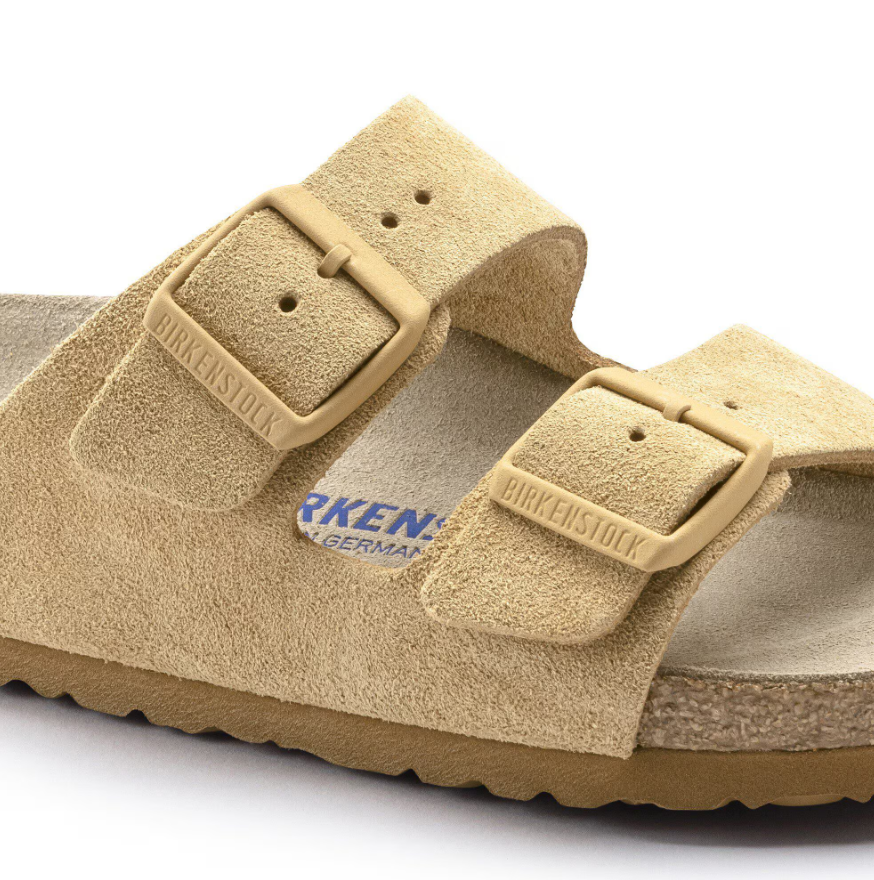 Birkenstock Arizona Soft Footbed Suede Leather Latte Cream