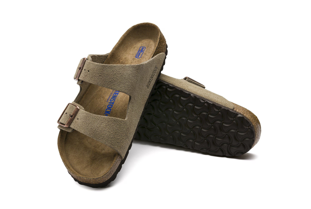 Birkenstock Arizona Soft Footbed Suede Leather Taupe