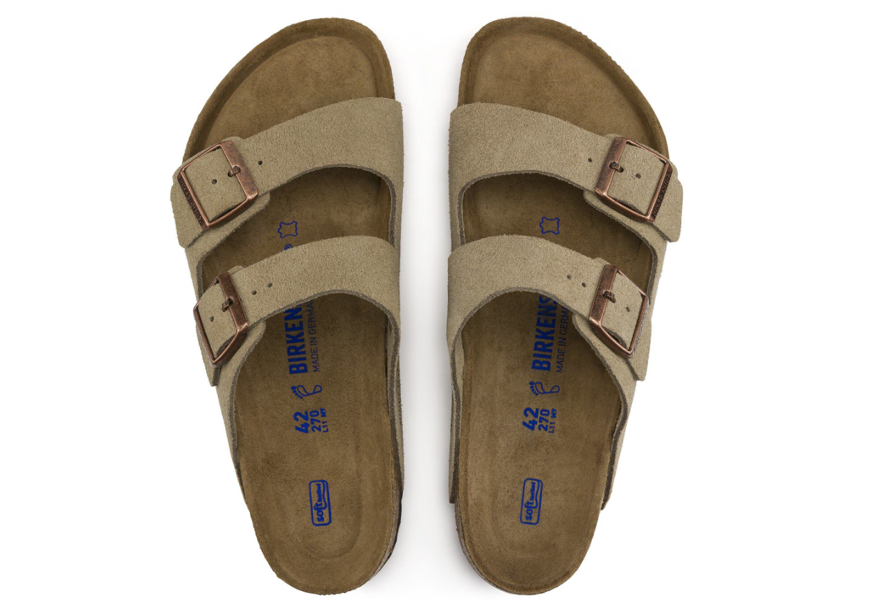 Birkenstock Arizona Soft Footbed Suede Leather Taupe