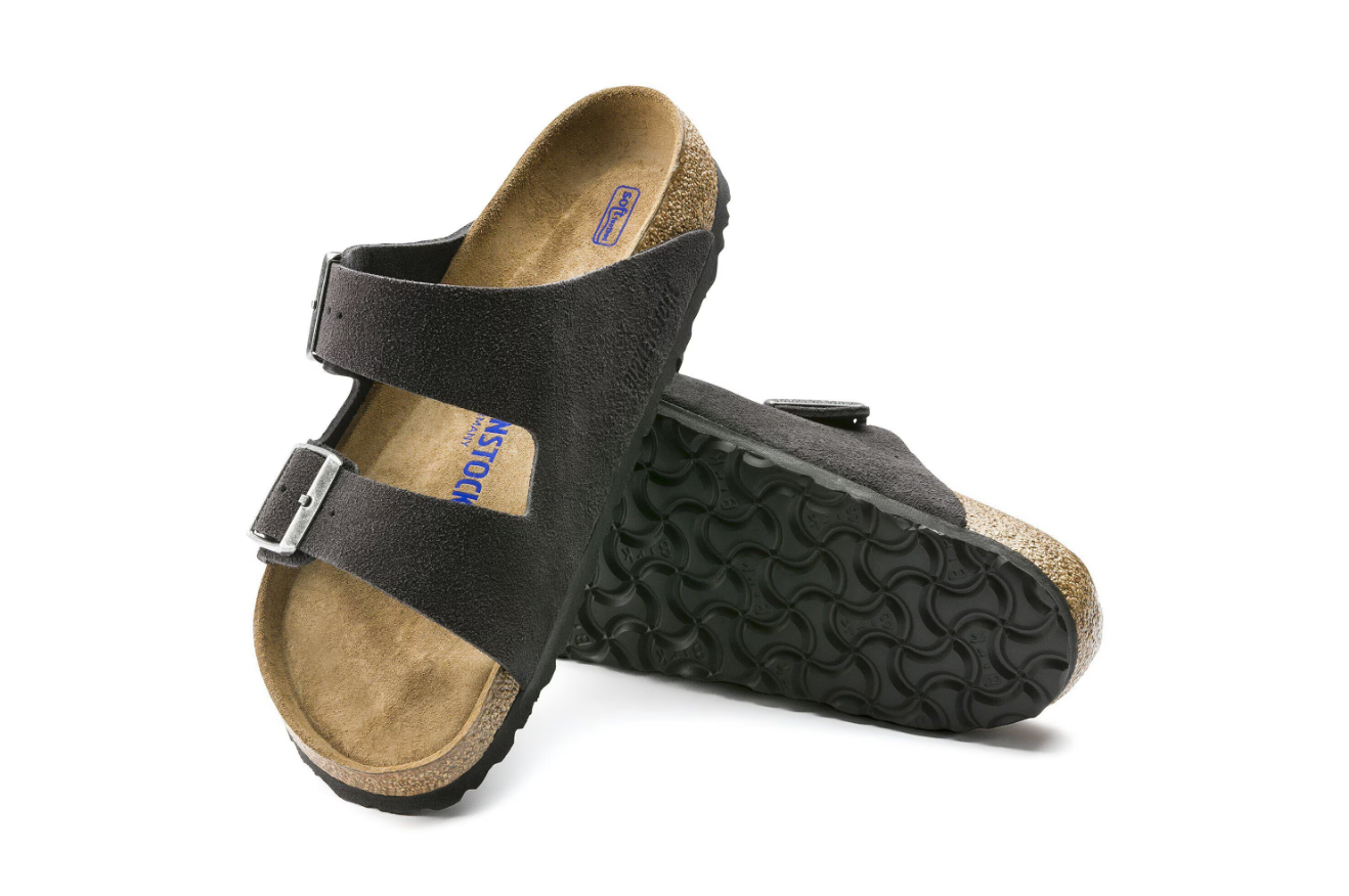 Birkenstock Arizona Soft Footbed Suede Leather Velvet Gray