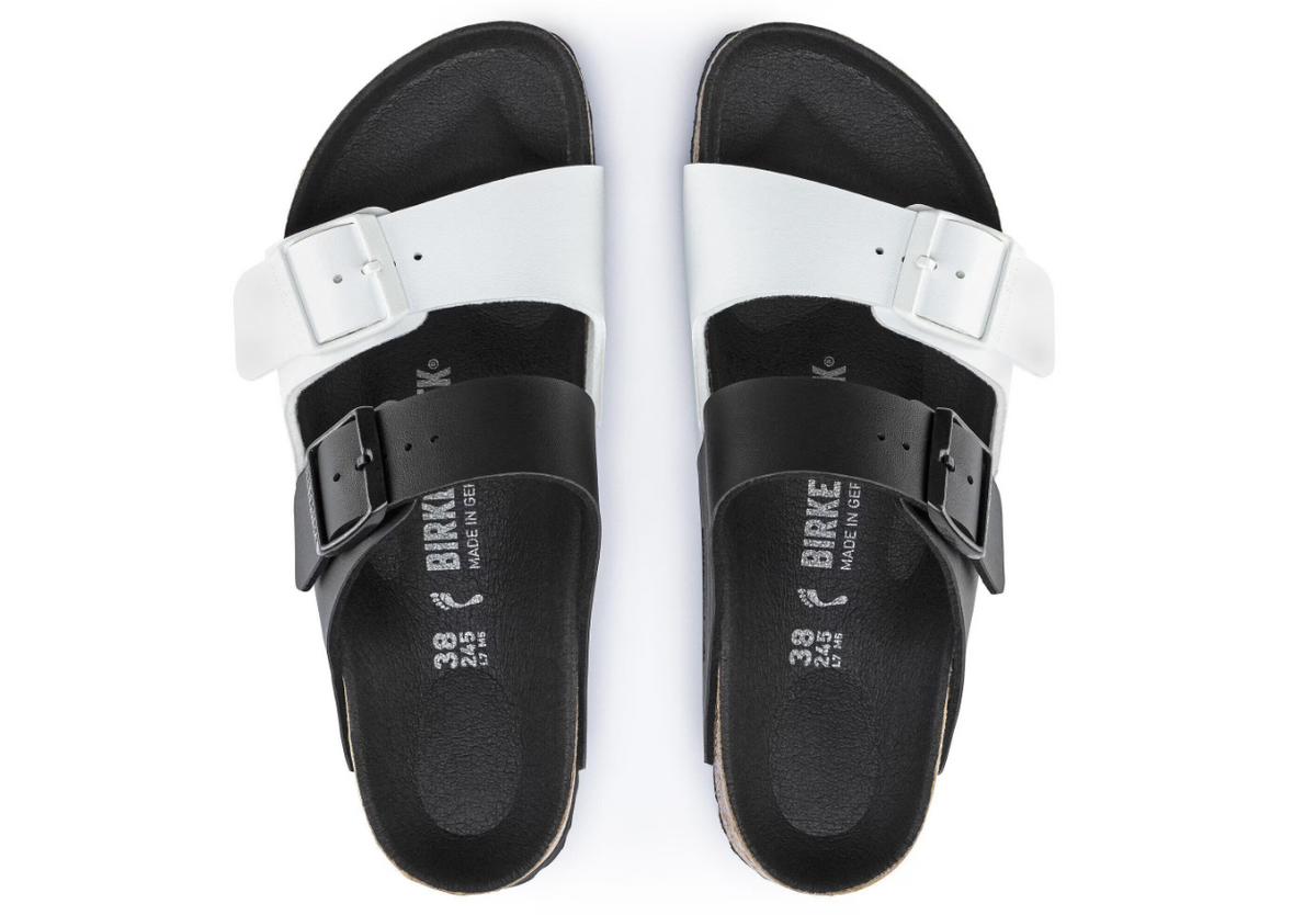 Birkenstock Arizona Split Birko-Flor Black/White Sandals