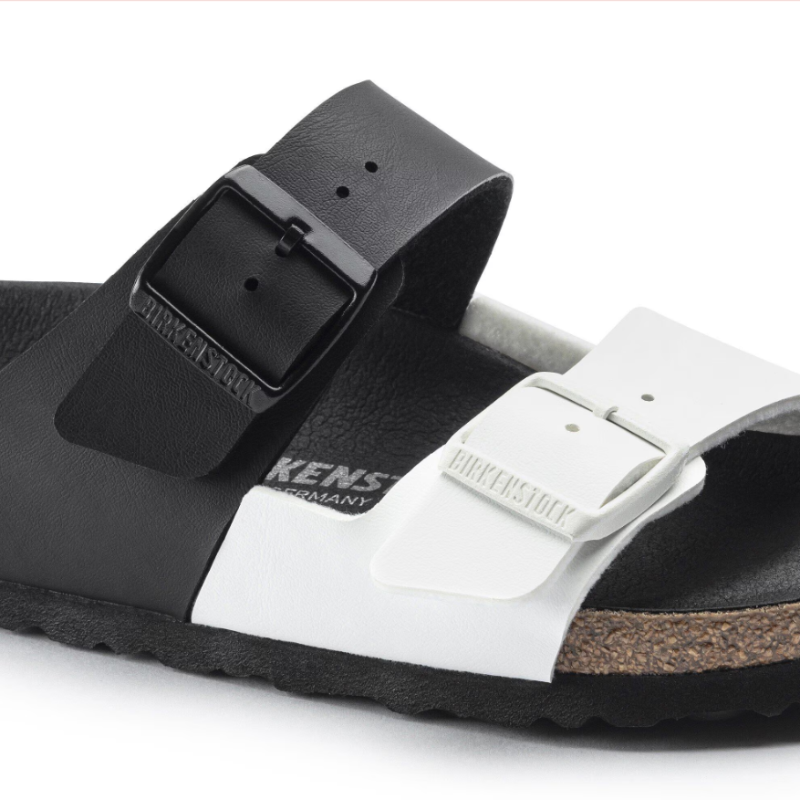 Birkenstock Arizona Split Birko-Flor Black/White Sandals