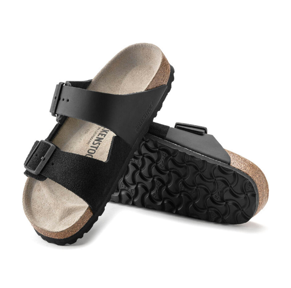 Birkenstock Arizona Split Natural Leather & Suede Black