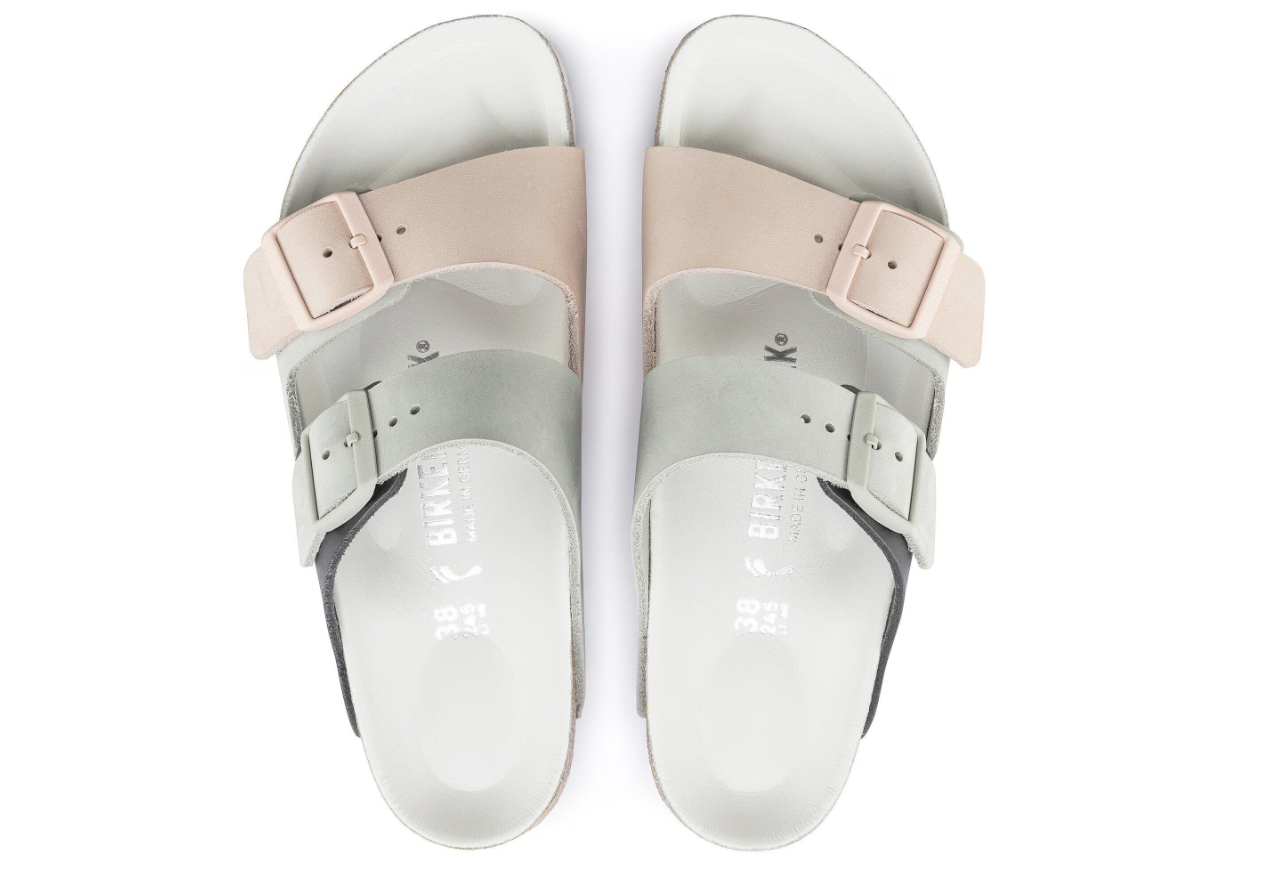 Birkenstock Arizona Split Nubuck Leather Mineral Light Rose Sandal