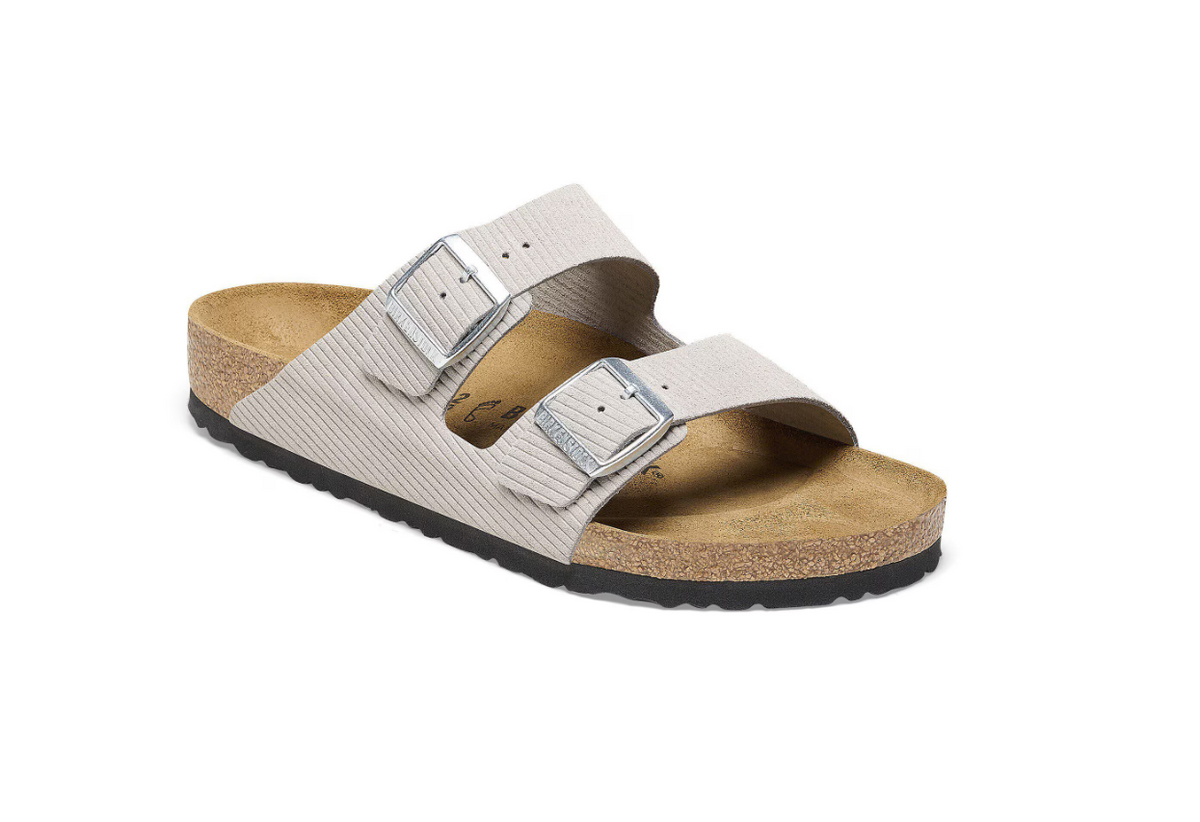 Birkenstock Arizona Suede Embossed Corduroy Stone Coin Sandal