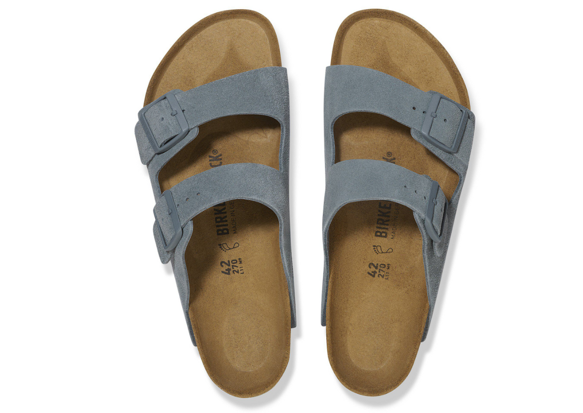 Birkenstock Arizona Suede Leather Basalt Gray Sandal