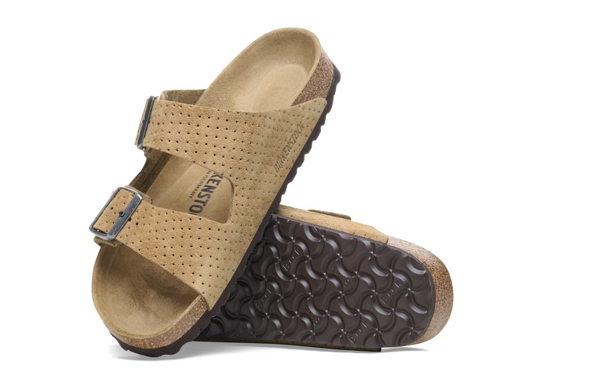 Birkenstock Arizona Suede Embossed New Beige