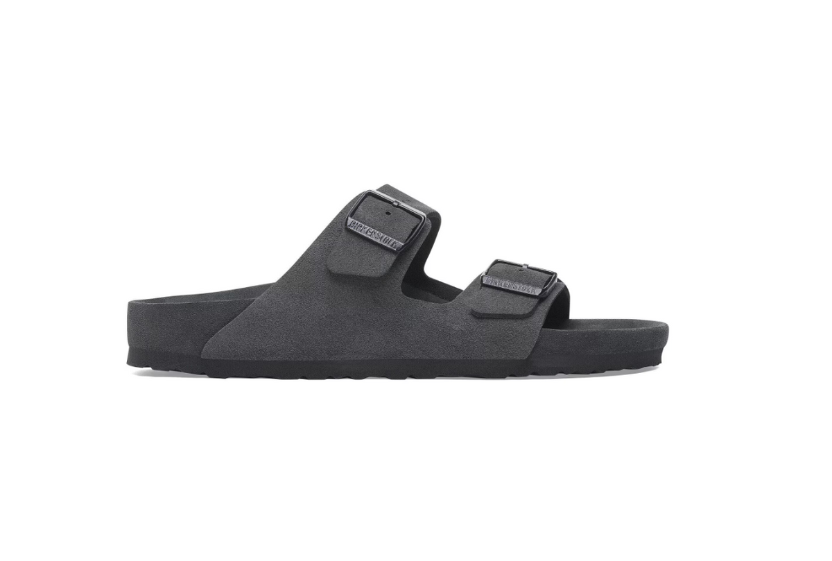 Birkenstock Arizona Suede Leather Exquisite Allover Charcoal