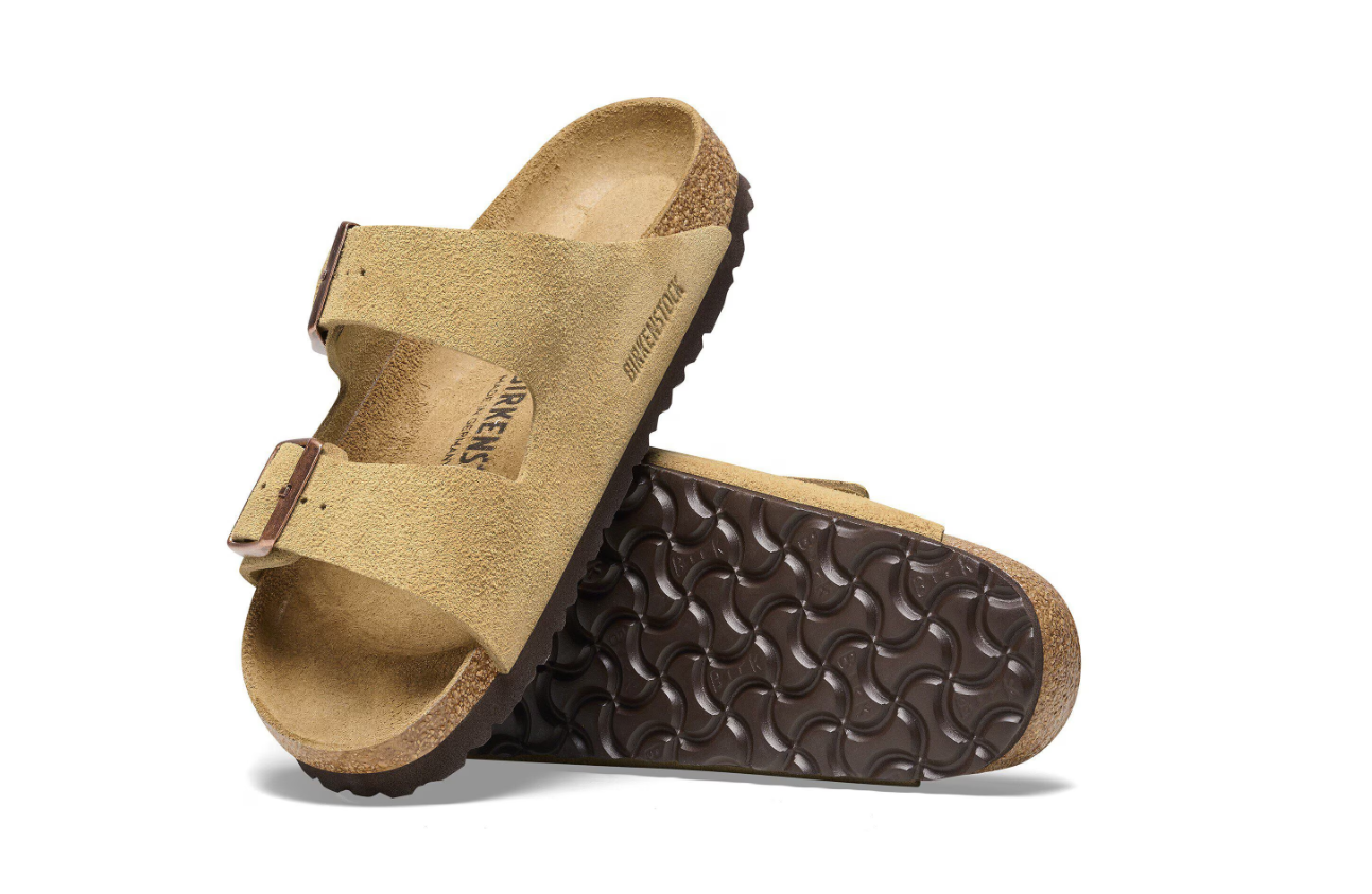 Birkenstock Arizona Suede Leather Latte Cream