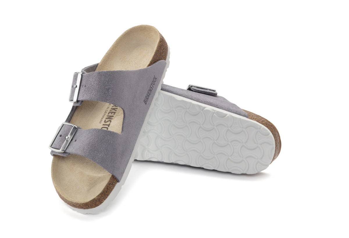 Birkenstock Arizona Shimmery Suede Leather Purple Fog