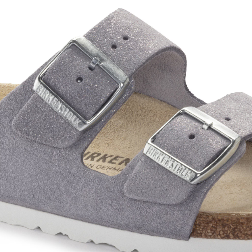 Birkenstock Arizona Shimmery Suede Leather Purple Fog