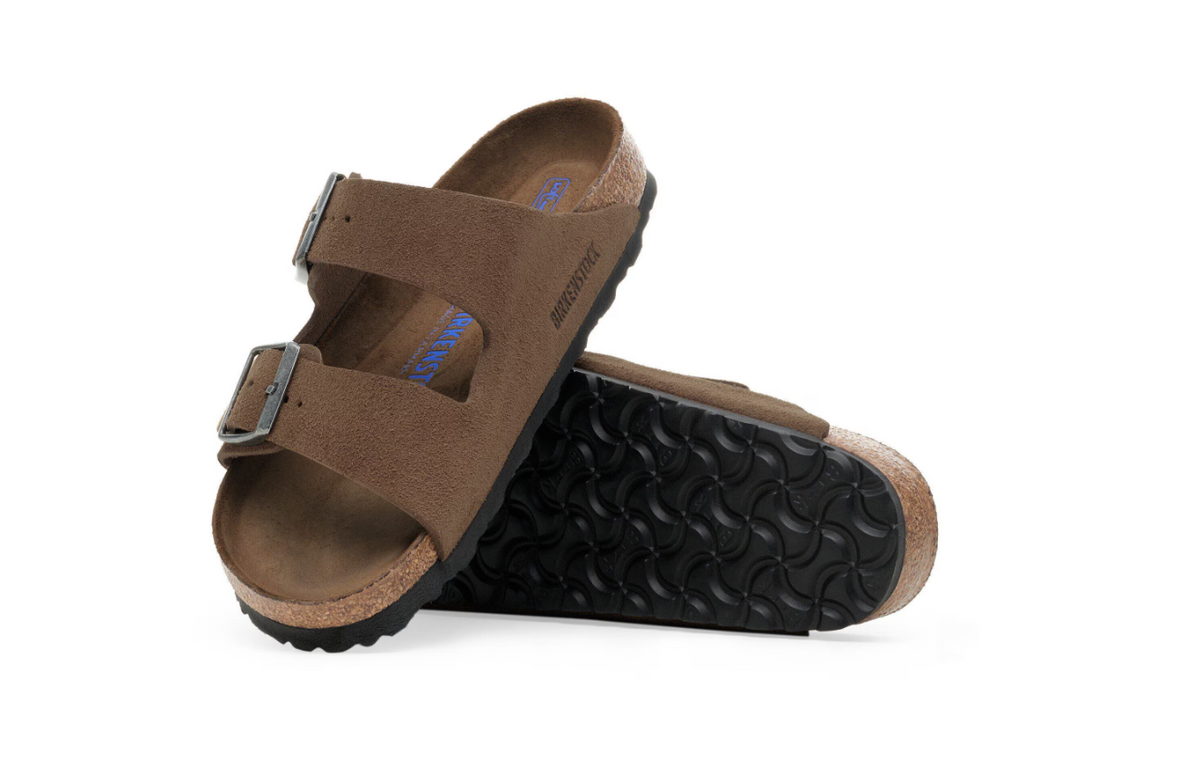 Birkenstock Arizona Soft Footbed Suede Leather Dark Tea Tonal