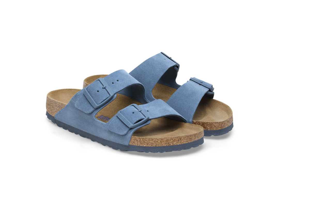 Birkenstock Arizona Soft Footbed Suede Leather Elemental Blue