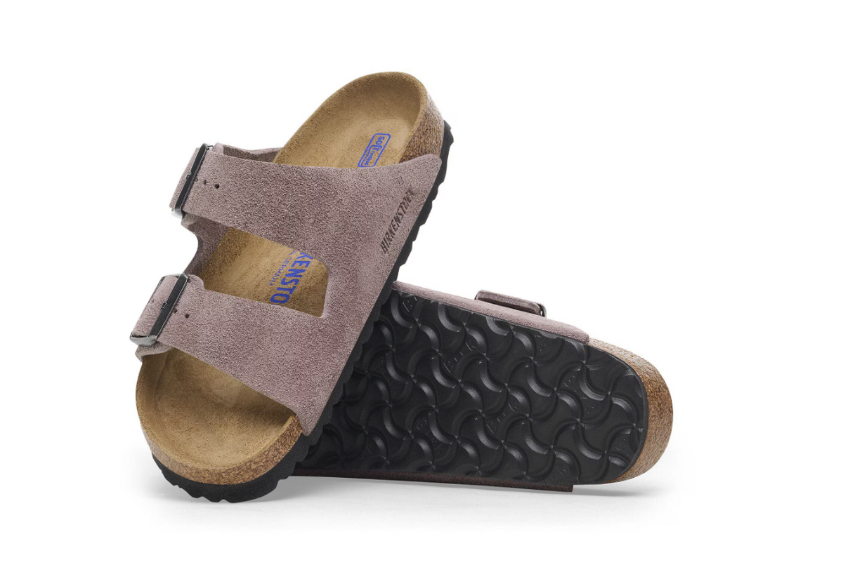 Birkenstock Arizona Soft Footbed Suede Leather Faded Purple