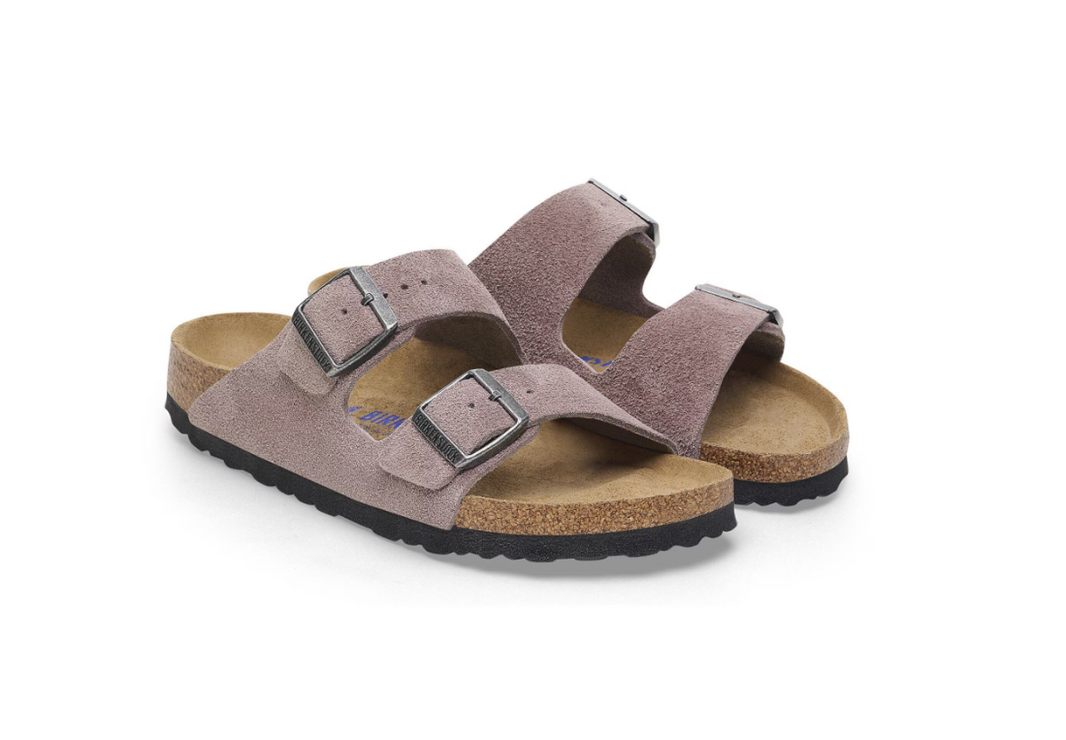 Birkenstock Arizona Soft Footbed Suede Leather Faded Purple