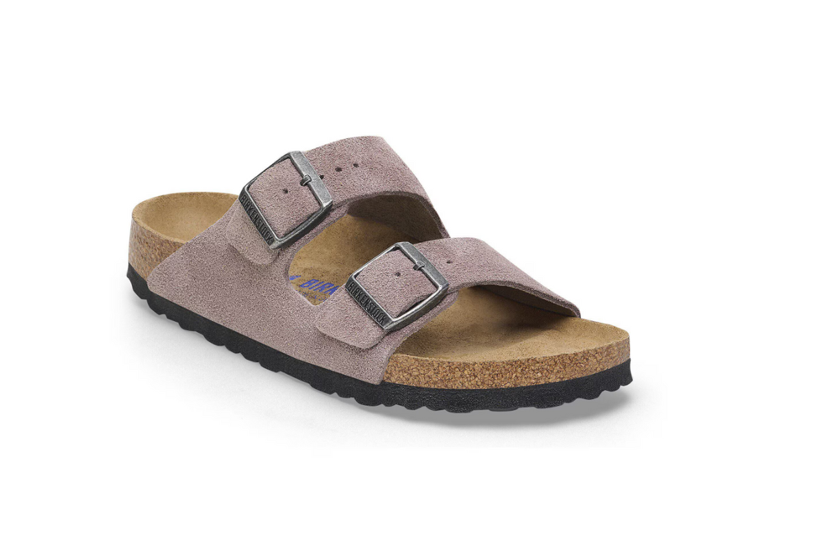 Birkenstock Arizona Soft Footbed Suede Leather Faded Purple