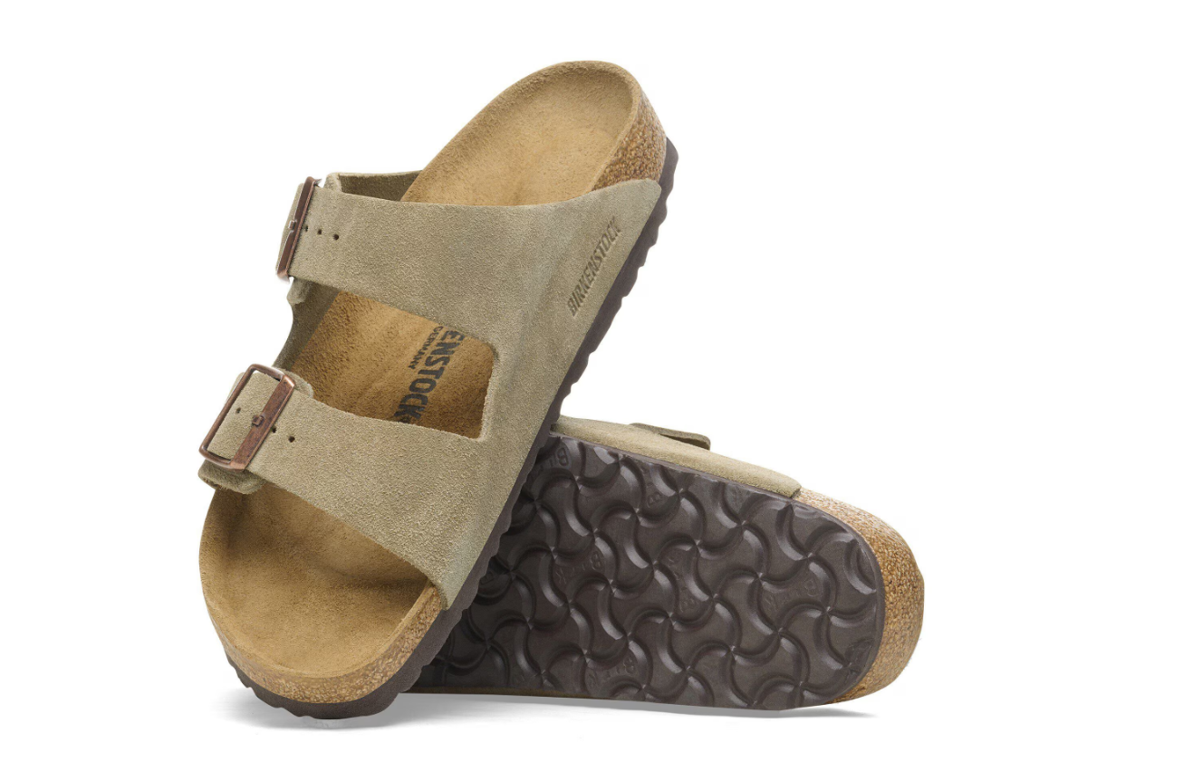Birkenstock Arizona Suede Leather Taupe Sandals