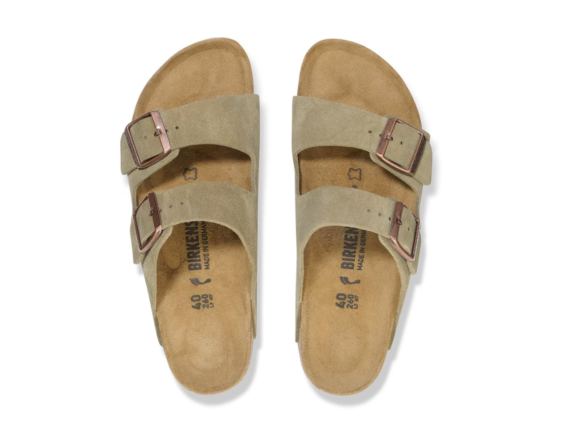 Birkenstock Arizona Suede Leather Taupe Sandals