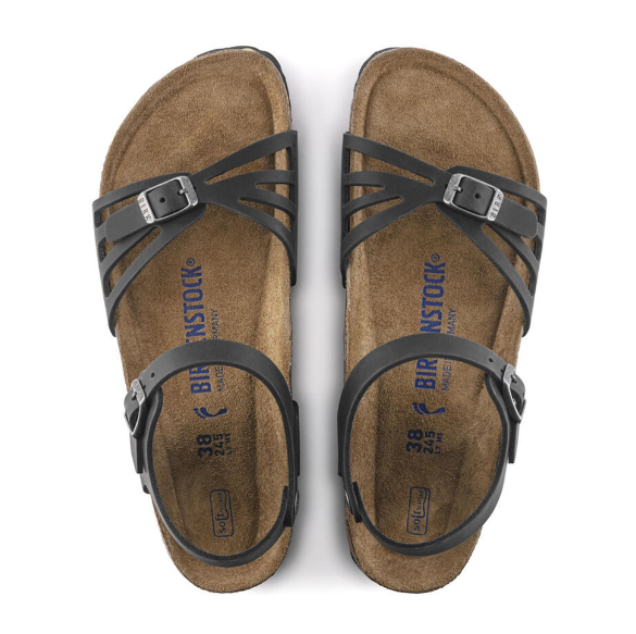 Birkenstock Bali Soft Footbed Oiled Leather Black Sandals