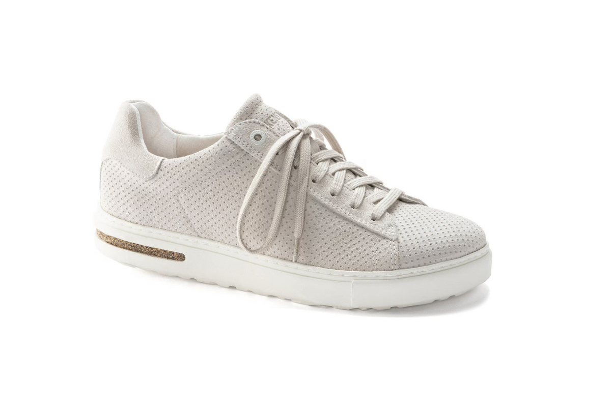 Birkenstock Bend Low Suede Embossed Sneaker Antique White