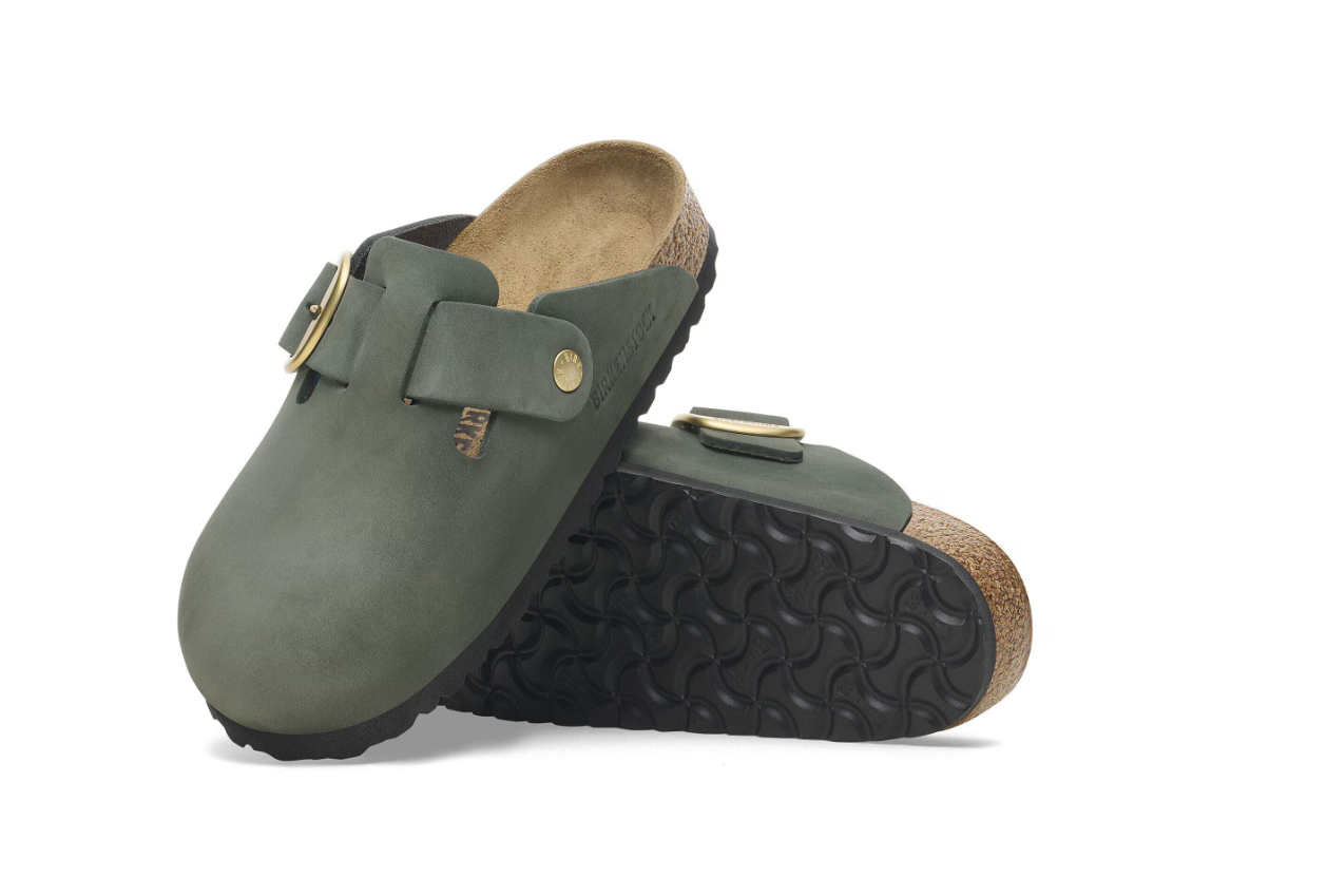 Birkenstock Boston Big Buckle Nubuck Leather Thyme