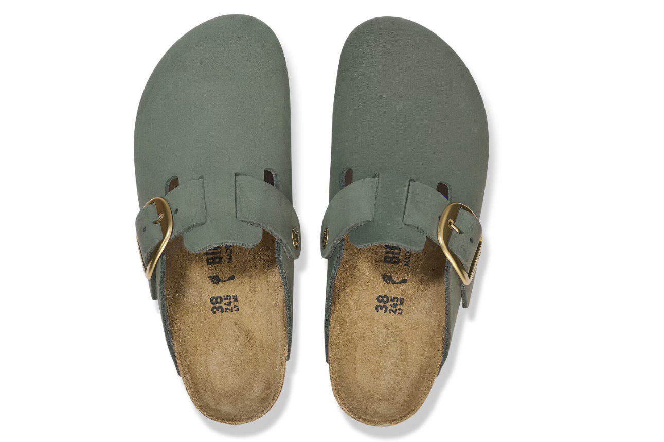 Birkenstock Boston Big Buckle Nubuck Leather Thyme