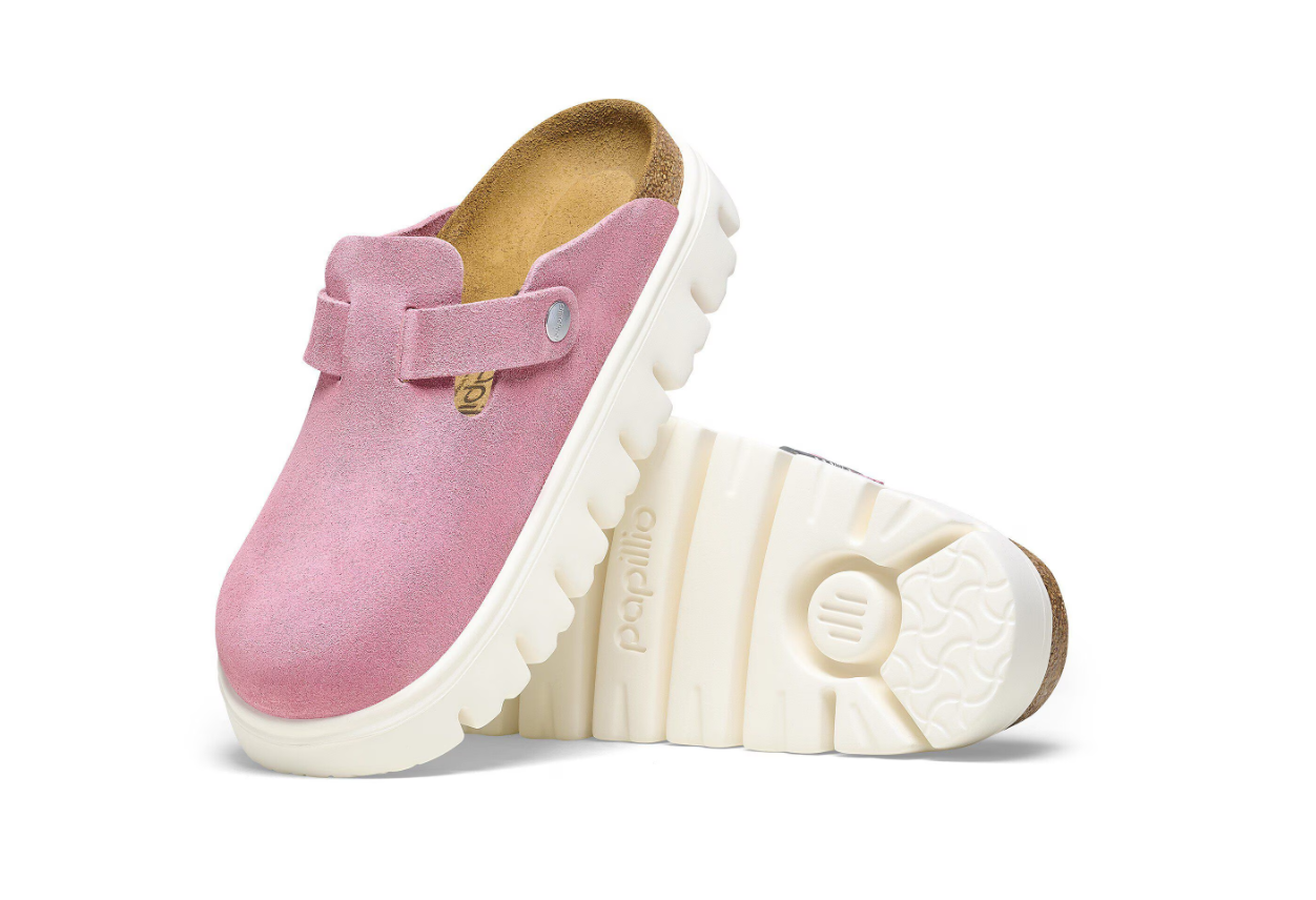 Birkenstock Boston Chunky Suede Leather Candy Pink