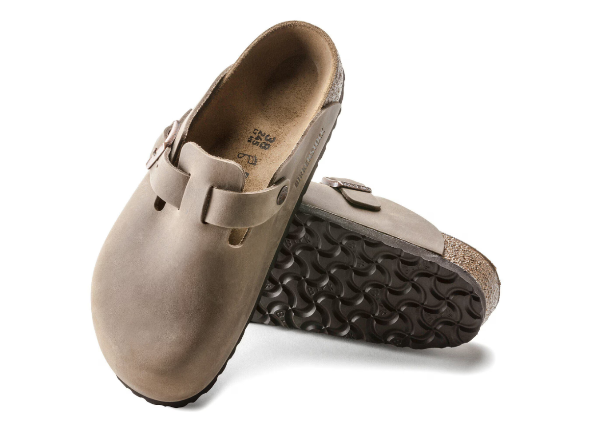 Birkenstock Boston Oiled Leather Tobacco Brown Clogs