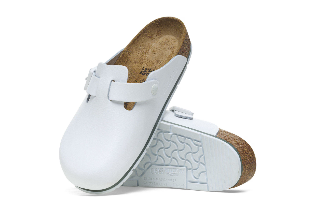 Birkenstock Boston Pro Natural Leather White