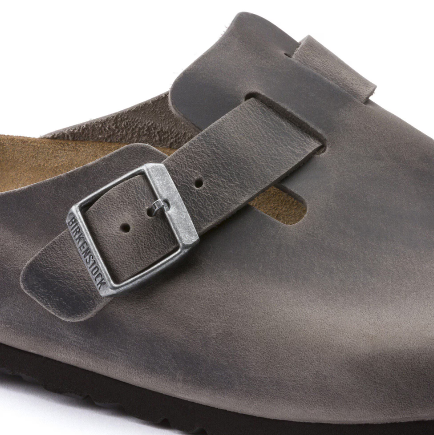 Birkenstock Boston Soft Footbed Oiled Leather Iron