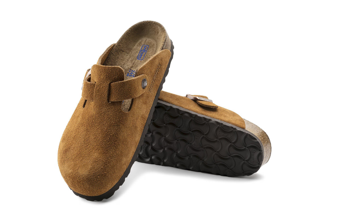 Birkenstock Boston Soft Footbed Suede Leather Mink