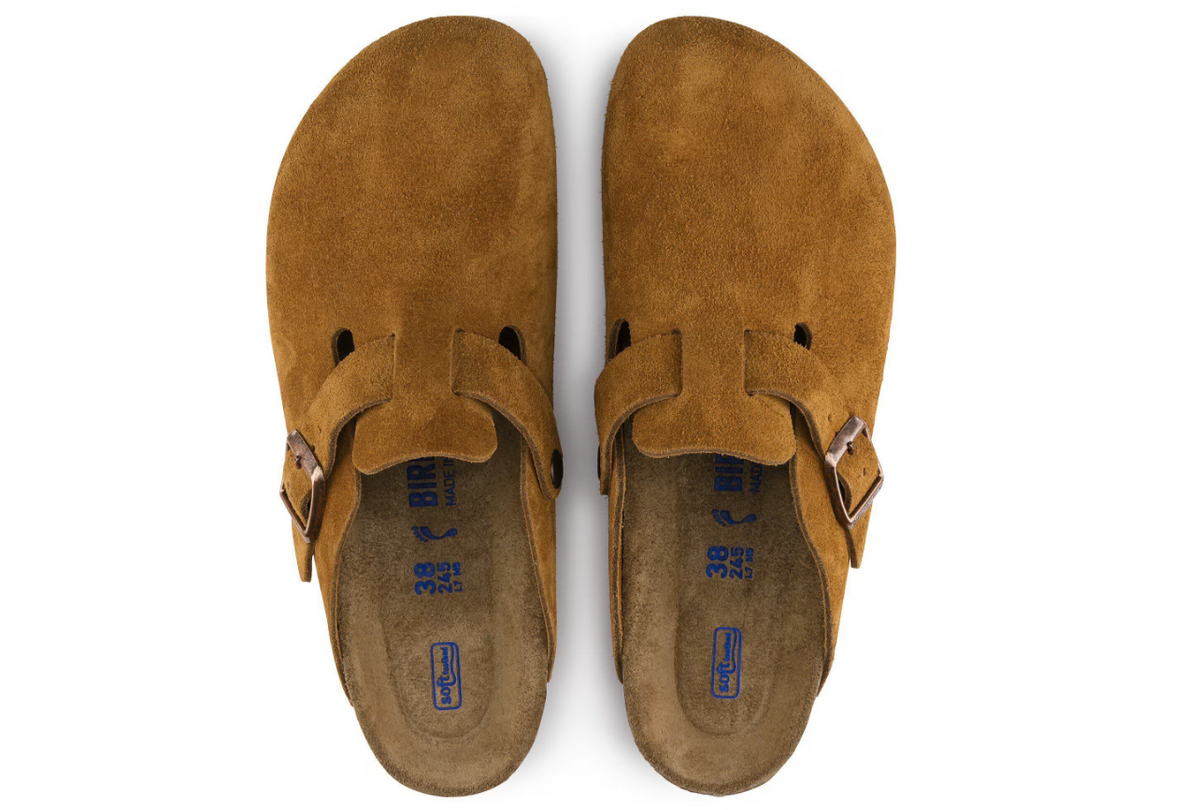Birkenstock Boston Soft Footbed Suede Leather Mink