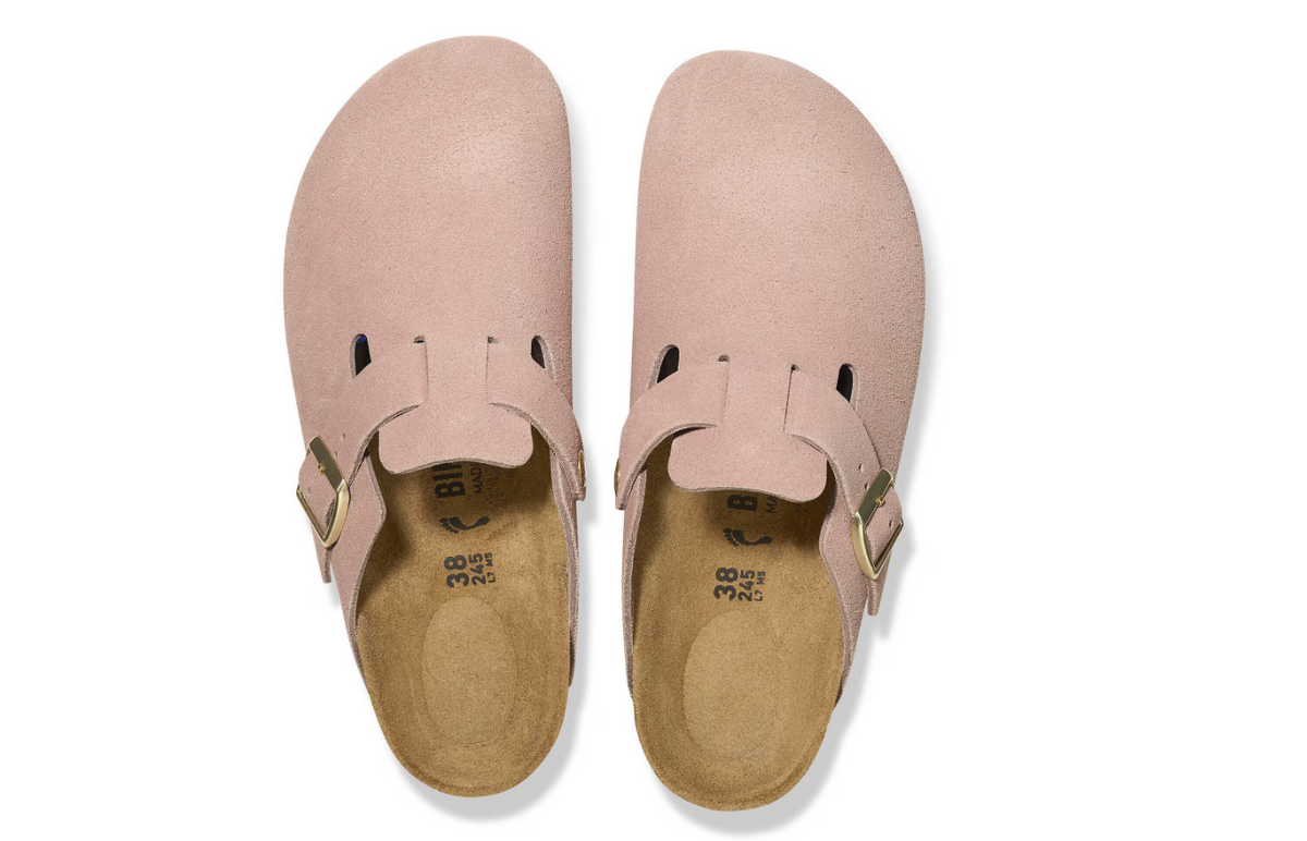 Birkenstock Boston Suede Leather Light Rose