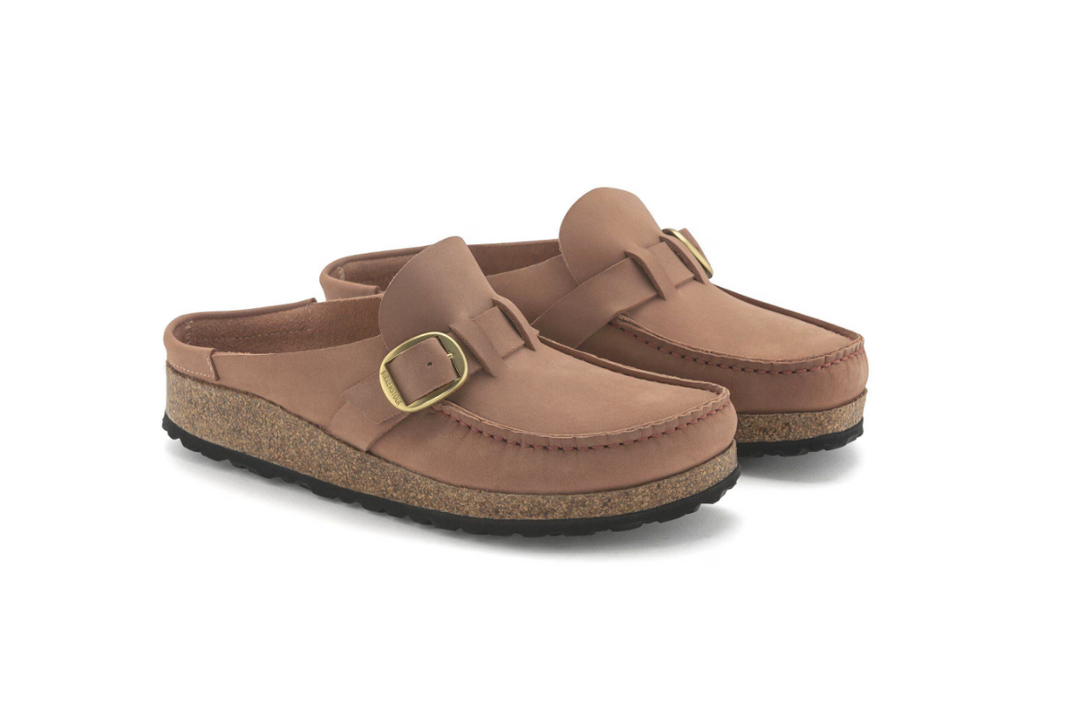 Birkenstock Buckley Nubuck Leather Old Rose Clog