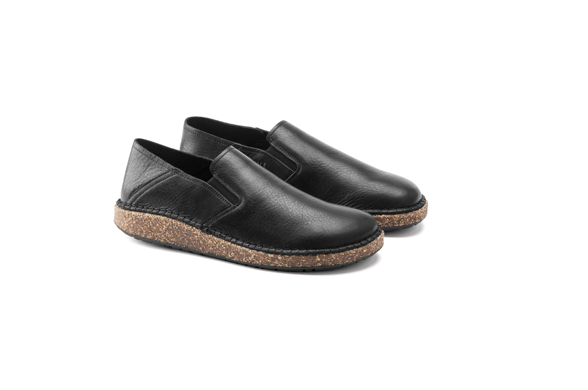 Birkenstock Callan Natural Leather Vintage Wood Black