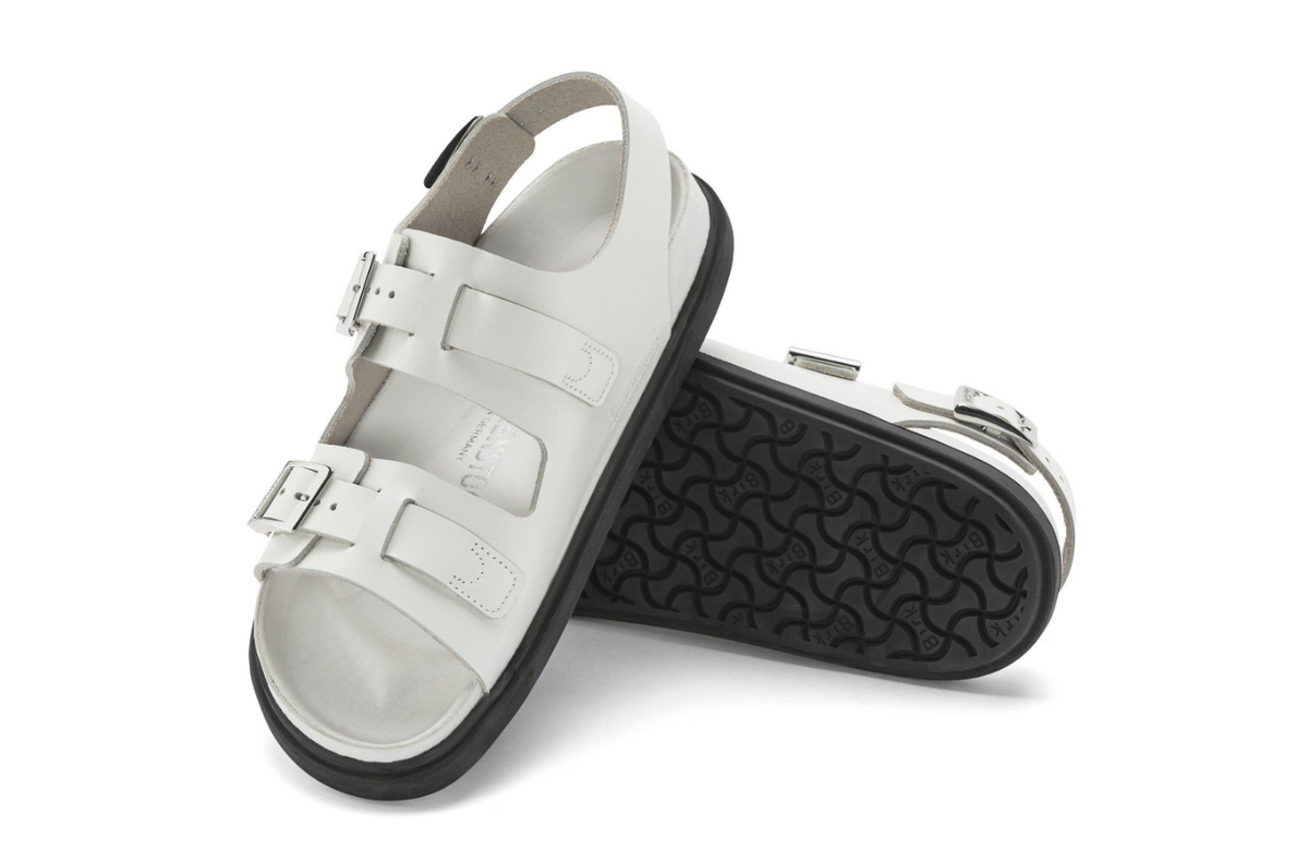 Birkenstock Cannes Natural Leather Exquisite White Sandals