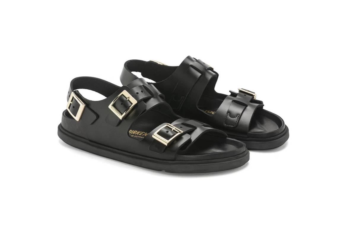 Birkenstock Cannes Natural Leather Exquisite Black Sandals