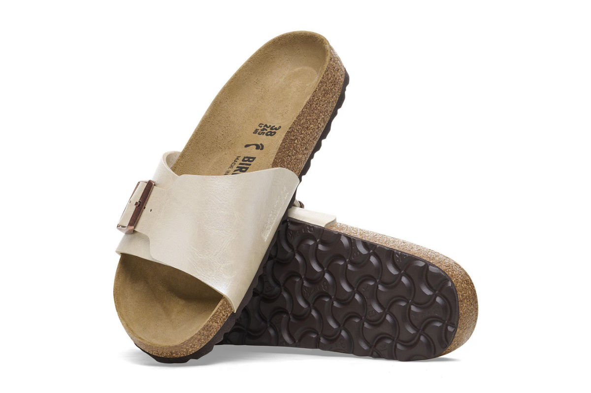 Birkenstock Catalina Birko-Flor Graceful Pearl White Sandals