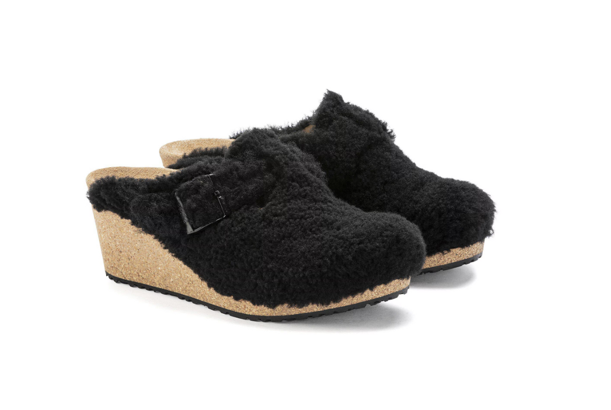 Birkenstock Fanny Teddy Shearling Clog Teddy Black