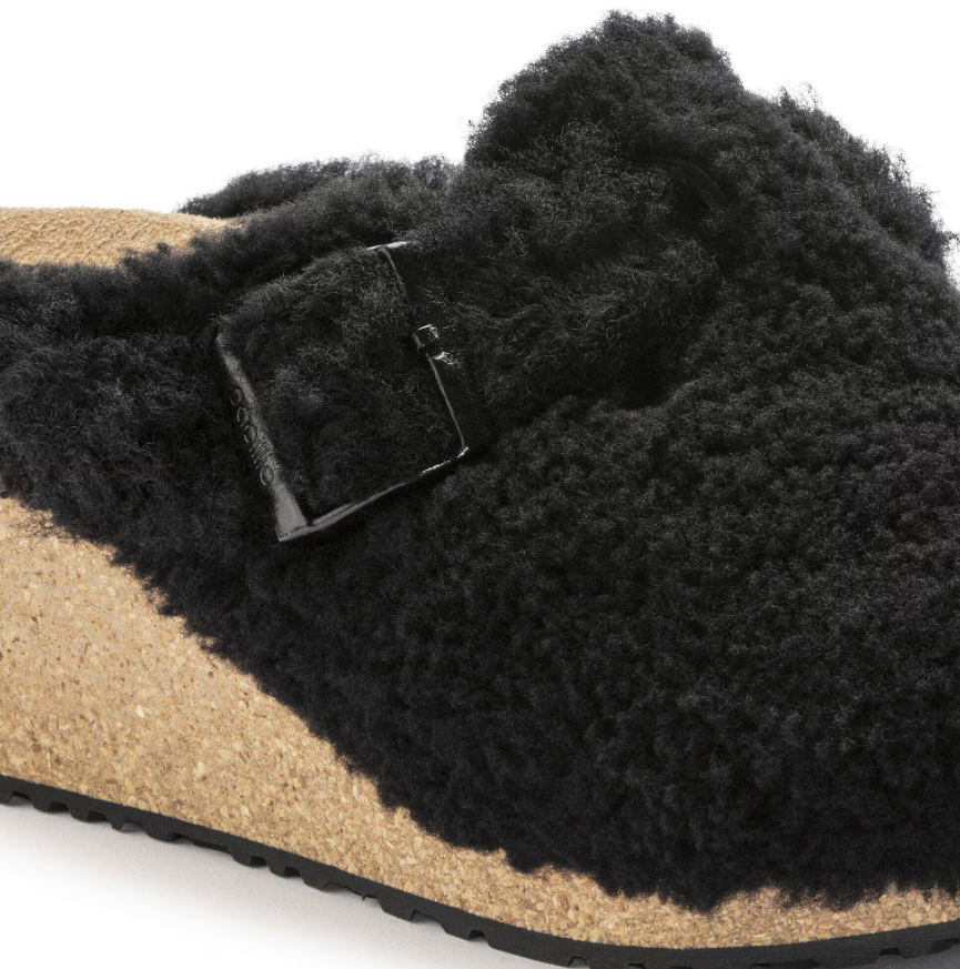 Birkenstock Fanny Teddy Shearling Clog Teddy Black