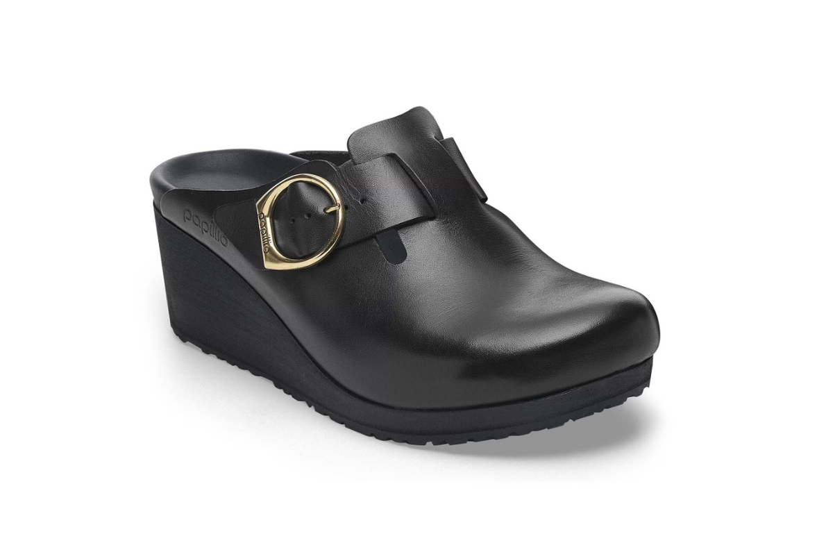 Birkenstock Fanny Ring-Buckle Natural Leather Black/Black